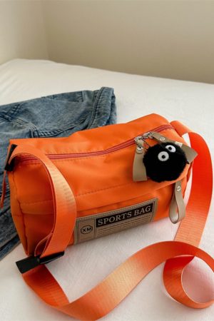 Klein Blue Nylon Oxford Crossbody Bag - Unisex Travel Shoulder Bag for Sports & Fitness - Trendy 2025 Style