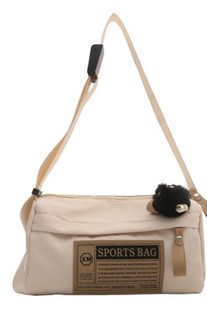 Klein Blue Nylon Oxford Crossbody Bag - Unisex Travel Shoulder Bag for Sports & Fitness - Trendy 2025 Style