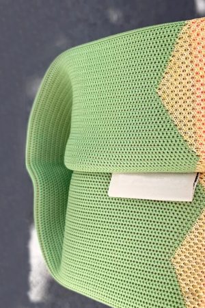 Knitted Textured Rainbow Tote Bag - Trendy Three-Color Handbag for Spring/Summer 2025 Fashion