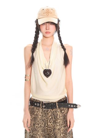 Knotted Knit Casual Vest for Women - High Elasticity Slim Fit Summer Top