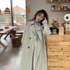Korean Chic Long Trench Coat for Women - Mid-Length Stylish Outerwear for Spring and Autumn, Perfect for Shorter Individuals