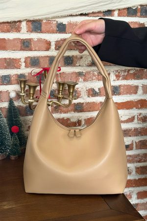 Korean Soft Leather Casual Tote Shoulder Bag for Women - 2025 Minimalist Underarm Bag in Lazy Style