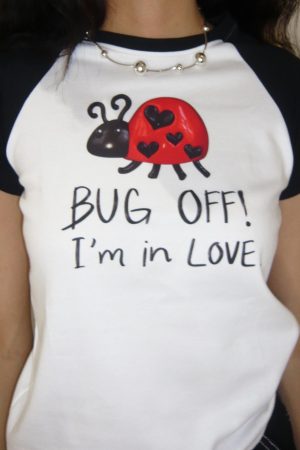 Korean Style Beetle Cartoon Print Color-Blocking Short-Sleeve Slim-Fit High-Stretch Cotton T-Shirt for Trendy Casual Wear