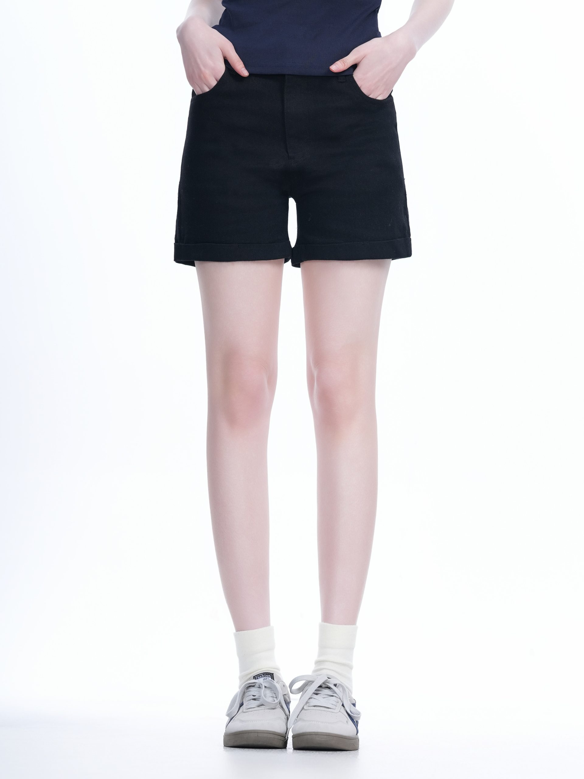 Korean Style Black High-Waisted Ultra-Short Denim Shorts for Women - Slimming Summer Elastic Rolled-Edge Hot Pants Korean Style Black High-Waisted Ultra-Short Denim Shorts for Women - Slimming Summer Elastic Rolled-Edge Hot Pants