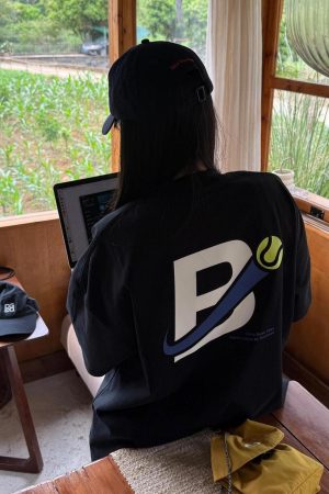 Korean Style Casual Letter Print Short Sleeve T-Shirt for Women - Versatile Loose Fit, Pure Cotton, Minimalist Design