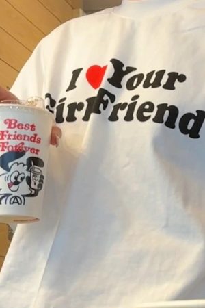 Korean Style Casual Loose Fit Color-Blocking Top with Youthful Dog Cartoon Print - Pure Cotton Comfort