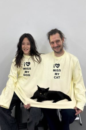 Korean Style Casual Printed Long Sleeve T-Shirt for Pets - Age-Reducing Design, Versatile Pure Cotton for Autumn and Winter