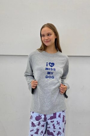 Korean Style Casual Printed Long Sleeve T-Shirt for Pets - Age-Reducing Design, Versatile Pure Cotton for Autumn and Winter