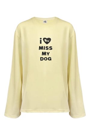 Korean Style Casual Printed Long Sleeve T-Shirt for Pets - Age-Reducing Design, Versatile Pure Cotton for Autumn and Winter