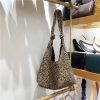 Korean Style Checkered Leopard Print Casual Summer Shoulder Bag - Versatile Literary Aesthetic for Instagram and Everyday Use