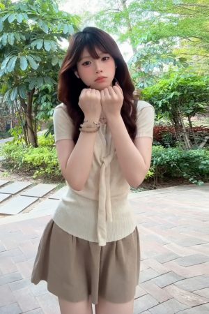 Korean Style College Two-Piece Set for Women - Slim Fit Knitted Top with Shawl & Slimming Skirt - Summer New Arrival