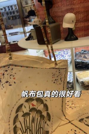 Korean-Style Floral Printed Canvas Tote Bag, Casual Large Capacity Shoulder Bag, Versatile Fashionable Everyday Use