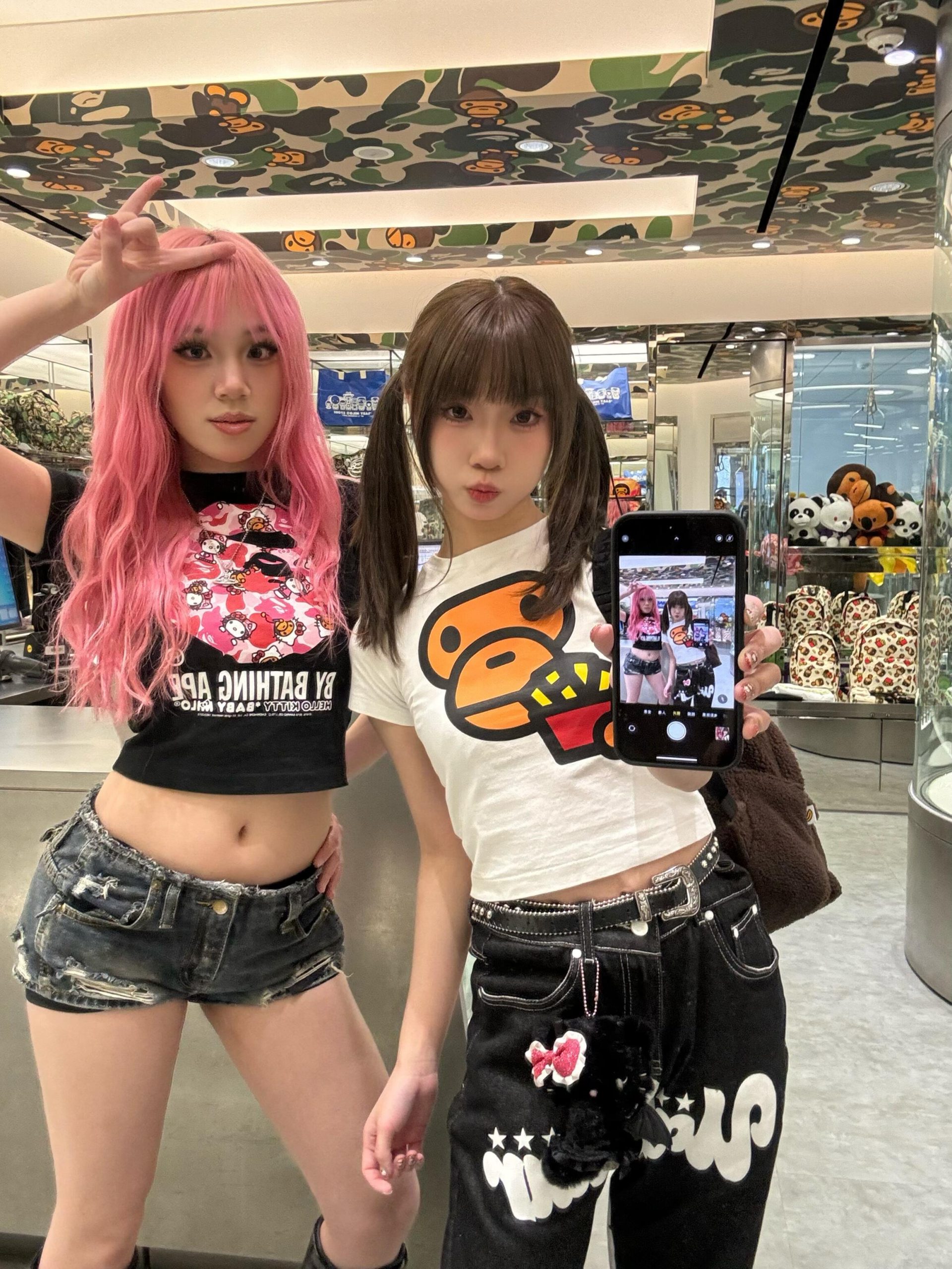 Korean Style Fun Fries Cartoon Print Slim Fit Cotton Top for Spicy Girls - High Elastic Short Sleeve Shirt Korean Style Fun Fries Cartoon Print Slim Fit Cotton Top for Spicy Girls - High Elastic Short Sleeve Shirt