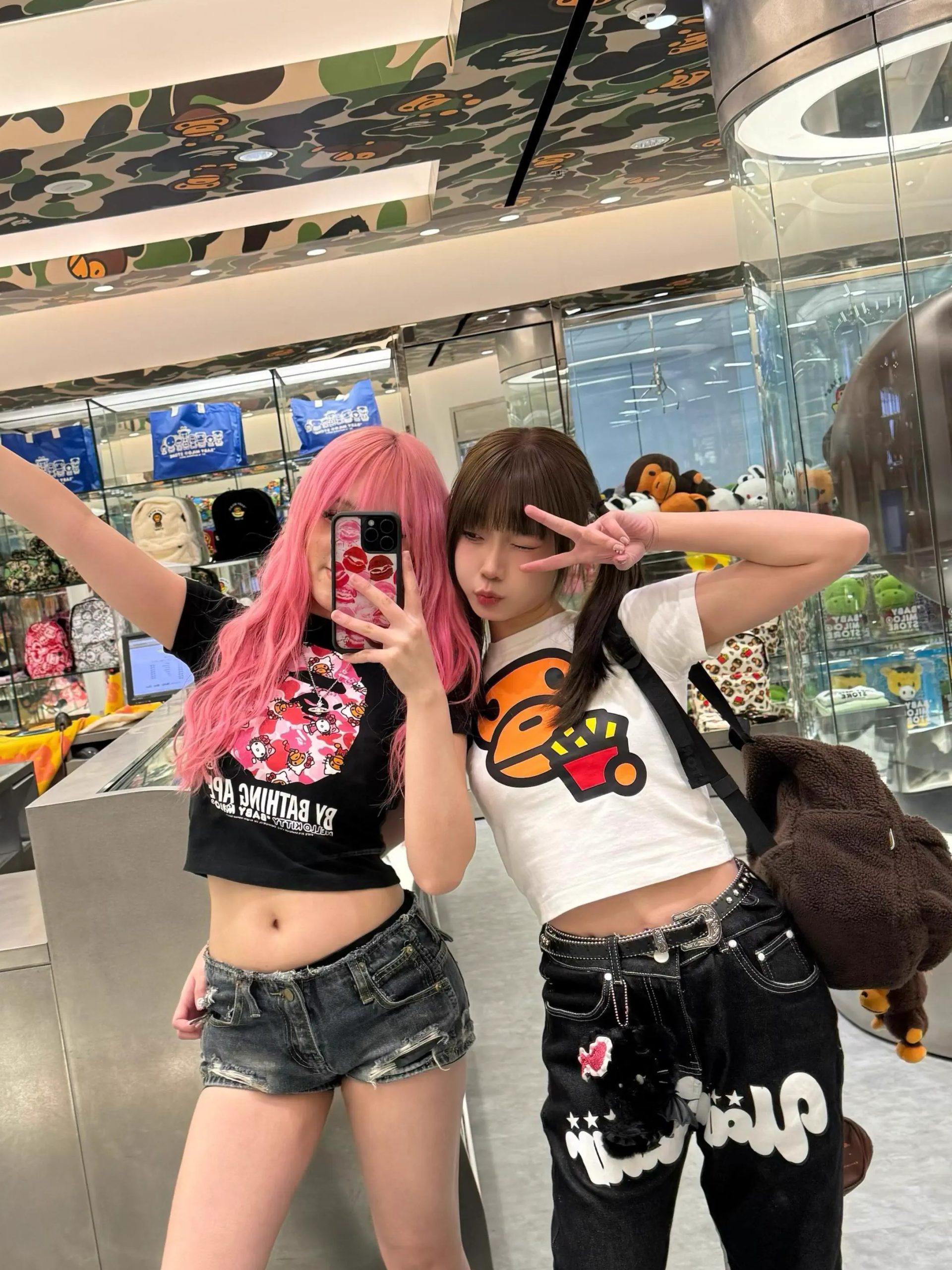 Korean Style Fun Fries Cartoon Print Slim Fit Cotton Top for Spicy Girls - High Elastic Short Sleeve Shirt Korean Style Fun Fries Cartoon Print Slim Fit Cotton Top for Spicy Girls - High Elastic Short Sleeve Shirt