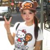 Korean Style Kitty Cat Printed Slim-Fit Round Neck Short Sleeve T-Shirt for Women - Age-Reducing Pure Cotton 25SS