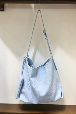 Korean Style Large Capacity Casual Soft Leather Tote Bag for Spring Summer - Versatile Commuter Shoulder Crossbody Bag