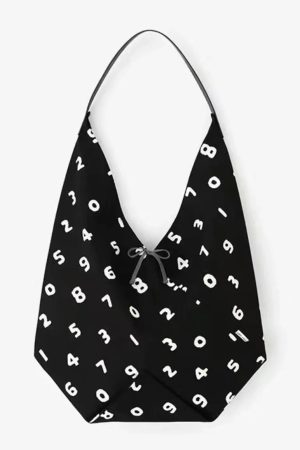 Korean-Style Large Capacity Casual Tote Bag, Versatile Underarm Design, Minimalist Hexagonal Canvas for Digital Commuting