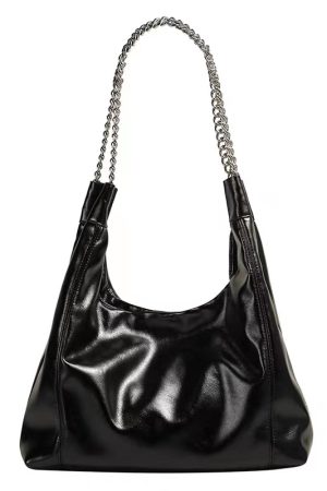 Korean Style Large Capacity Chain Tote Bag for Women - Trendy Underarm Shoulder Bag for Commuting and Daily Use 2023