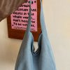 Korean Style Large-Capacity Denim Canvas Commuting Shoulder Bag - Versatile Lazy Wind Tote for Everyday Use