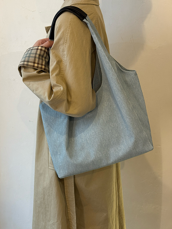 Korean Style Large Capacity Denim Tote Bag for Women - Trendy Shoulder Underarm Bag for Students and Commuters Korean Style Large Capacity Denim Tote Bag for Women - Trendy Shoulder Underarm Bag for Students and Commuters