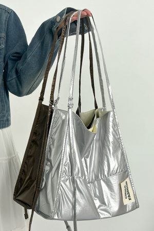 Korean Style Large Capacity Tote Bag - Versatile Shoulder Crossbody Bag for Commuting and Daily Use