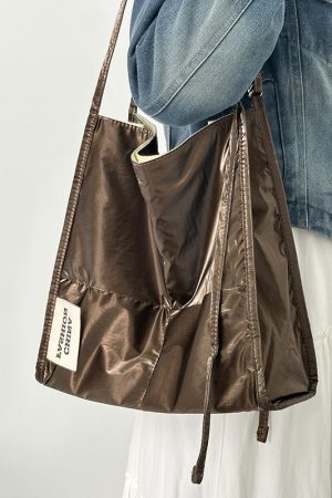 Korean Style Large Capacity Tote Bag - Versatile Shoulder Crossbody Bag for Commuting and Daily Use