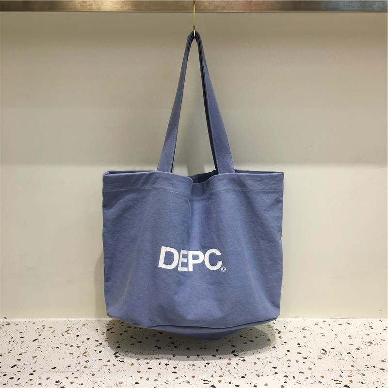 Korean Style Letter Canvas Tote Bag - Large Capacity Casual Shoulder Bag for Everyday Use Korean Style Letter Canvas Tote Bag - Large Capacity Casual Shoulder Bag for Everyday Use