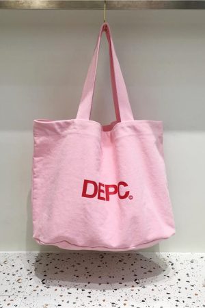 Korean Style Letter Canvas Tote Bag - Large Capacity Casual Shoulder Bag for Everyday Use