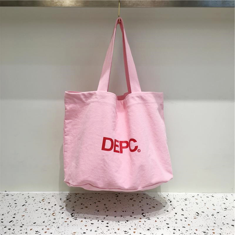 Korean Style Letter Canvas Tote Bag - Large Capacity Casual Shoulder Bag for Everyday Use Korean Style Letter Canvas Tote Bag - Large Capacity Casual Shoulder Bag for Everyday Use