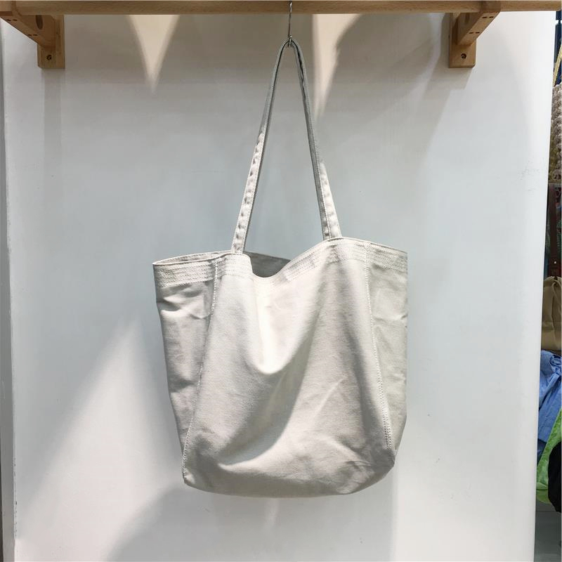 Korean Style Minimalist Large Capacity Canvas Tote Bag - Casual Shopping Shoulder Bag for Students, Ins Wind Lazy Aesthetic Korean Style Minimalist Large Capacity Canvas Tote Bag - Casual Shopping Shoulder Bag for Students, Ins Wind Lazy Aesthetic