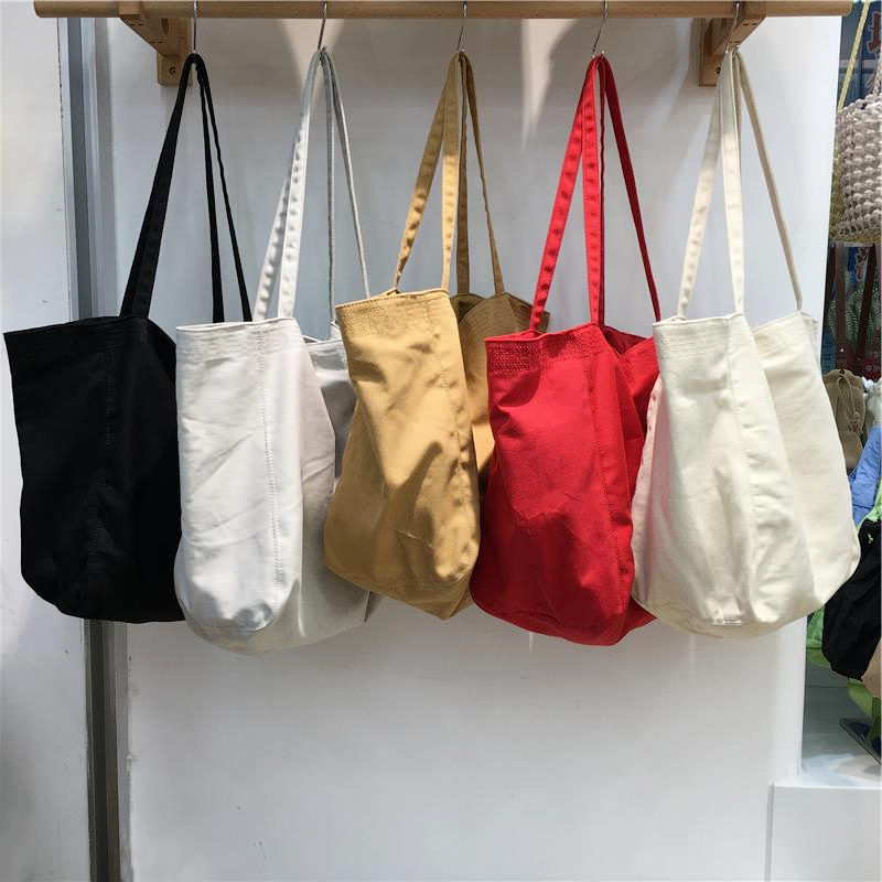 Korean Style Minimalist Large Capacity Canvas Tote Bag - Casual Shopping Shoulder Bag for Students, Ins Wind Lazy Aesthetic Korean Style Minimalist Large Capacity Canvas Tote Bag - Casual Shopping Shoulder Bag for Students, Ins Wind Lazy Aesthetic