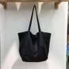Korean Style Minimalist Large Capacity Canvas Tote Bag - Casual Shopping Shoulder Bag for Students, Ins Wind Lazy Aesthetic