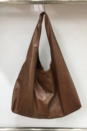 Korean Style Minimalist Large Capacity Tote Bag in High-Quality Silver Oil Wax Leather – Stylish Handheld Shoulder Bag for Everyday Use