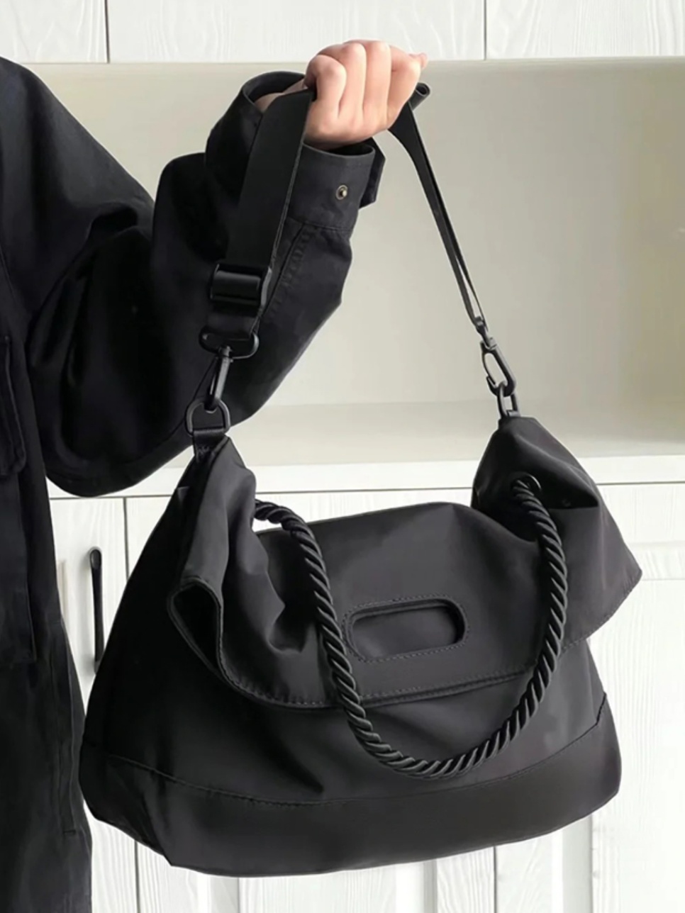 Korean Style Nylon Shoulder Bag for Women, Versatile Large Capacity Tote for Commuting, Classes, and Everyday Use Korean Style Nylon Shoulder Bag for Women, Versatile Large Capacity Tote for Commuting, Classes, and Everyday Use