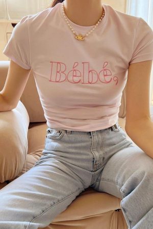 Korean Style Pink Short-Sleeve T-Shirt for Women, Age-Reducing Slim Fit, Flattering Summer Trendy Top