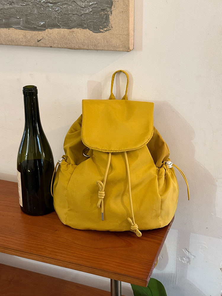 Korean-Style Plaid Drawstring Backpack - Large Capacity Lightweight Nylon Student Commuter Bag Korean-Style Plaid Drawstring Backpack - Large Capacity Lightweight Nylon Student Commuter Bag