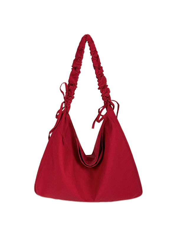 Korean-Style Pleated Drawstring Cloud Bag - Large Capacity Lazy Shoulder Crossbody Canvas Bag for Commuters Korean-Style Pleated Drawstring Cloud Bag - Large Capacity Lazy Shoulder Crossbody Canvas Bag for Commuters