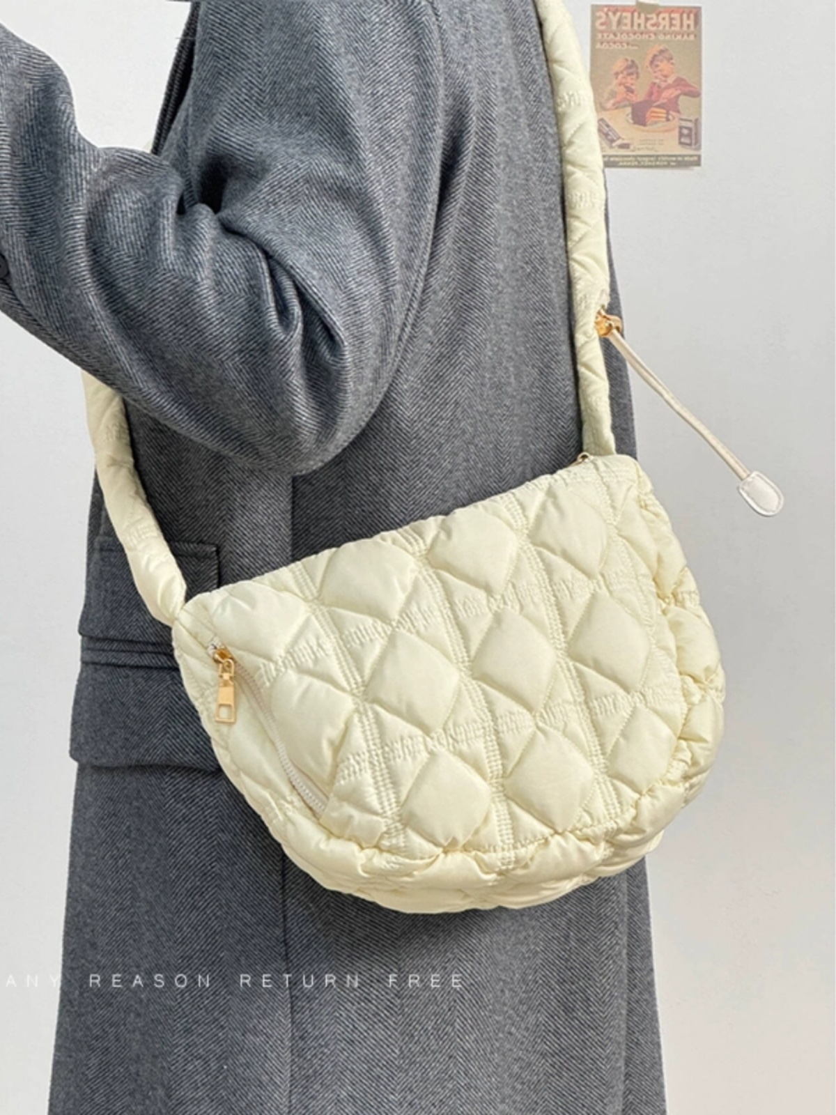 Korean-Style Pleated Dumpling Bag for Women, Large Capacity Lightweight Cloud Underarm Crossbody Bag Korean-Style Pleated Dumpling Bag for Women, Large Capacity Lightweight Cloud Underarm Crossbody Bag