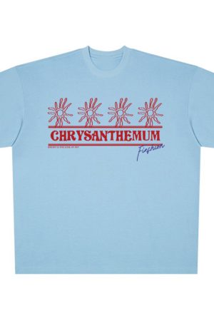 Korean-Style Retro Heavyweight T-Shirt for Women, Summer Sunflower Print, White Round Neck Short Sleeve, Loose Fit Top