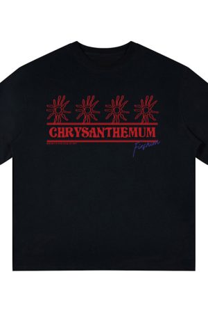 Korean-Style Retro Heavyweight T-Shirt for Women, Summer Sunflower Print, White Round Neck Short Sleeve, Loose Fit Top