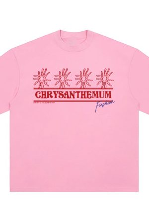 Korean-Style Retro Heavyweight T-Shirt for Women, Summer Sunflower Print, White Round Neck Short Sleeve, Loose Fit Top