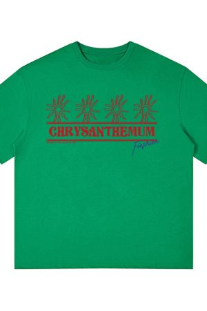 Korean-Style Retro Heavyweight T-Shirt for Women, Summer Sunflower Print, White Round Neck Short Sleeve, Loose Fit Top