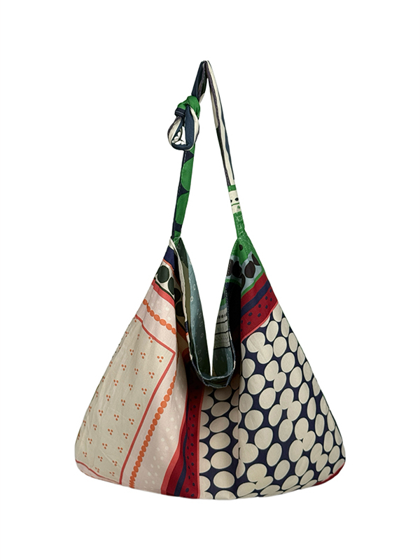 Korean-Style Retro Patchwork Polka Dot Canvas Tote Bag for Women, Large-Capacity Ethnic Shoulder Crossbody Bag Korean-Style Retro Patchwork Polka Dot Canvas Tote Bag for Women, Large-Capacity Ethnic Shoulder Crossbody Bag