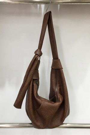 Korean-Style Retro Soft Leather Dumpling Bag - Large Capacity, Wrinkled Design, Casual Versatile Shoulder & Crossbody Bag