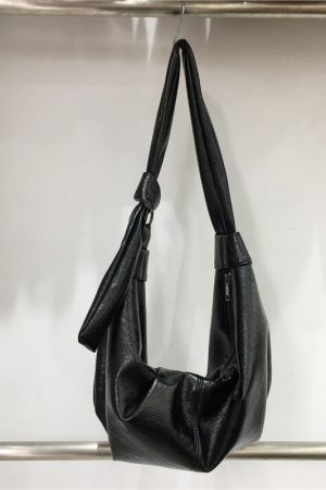 Korean-Style Retro Soft Leather Dumpling Bag - Large Capacity, Wrinkled Design, Casual Versatile Shoulder & Crossbody Bag