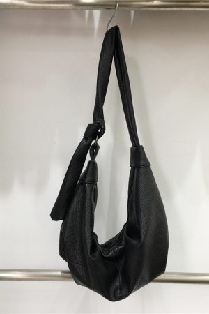 Korean-Style Retro Soft Leather Dumpling Bag - Large Capacity, Wrinkled Design, Casual Versatile Shoulder & Crossbody Bag