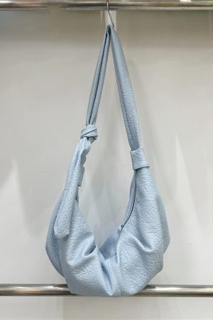 Korean-Style Retro Soft Leather Dumpling Bag - Large Capacity, Wrinkled Design, Casual Versatile Shoulder & Crossbody Bag