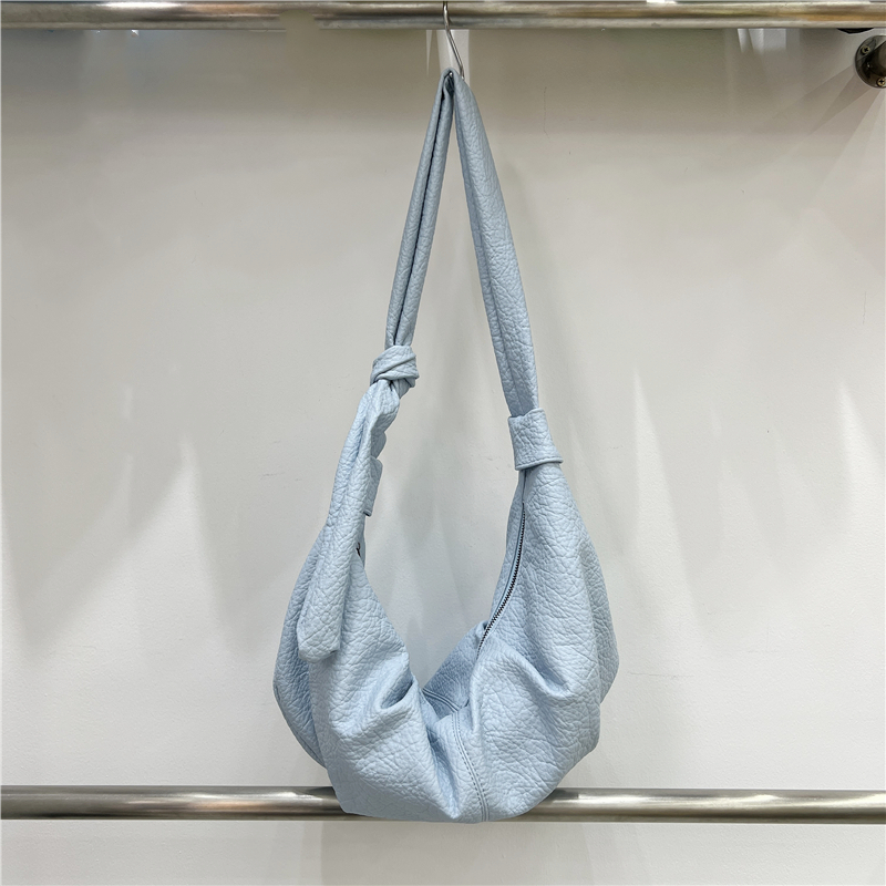 Korean-Style Retro Soft Leather Dumpling Bag - Large Capacity, Wrinkled Design, Casual Versatile Shoulder & Crossbody Bag Korean-Style Retro Soft Leather Dumpling Bag - Large Capacity, Wrinkled Design, Casual Versatile Shoulder & Crossbody Bag