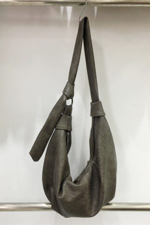 Korean-Style Retro Soft Leather Dumpling Bag - Large Capacity, Wrinkled Design, Casual Versatile Shoulder & Crossbody Bag