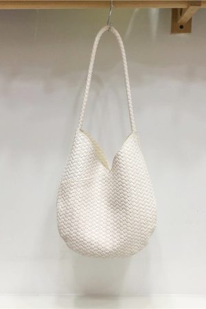 Korean Style Retro Woven Texture Handbag - Soft Leather Fashionable High-Quality Shoulder Tote Bag